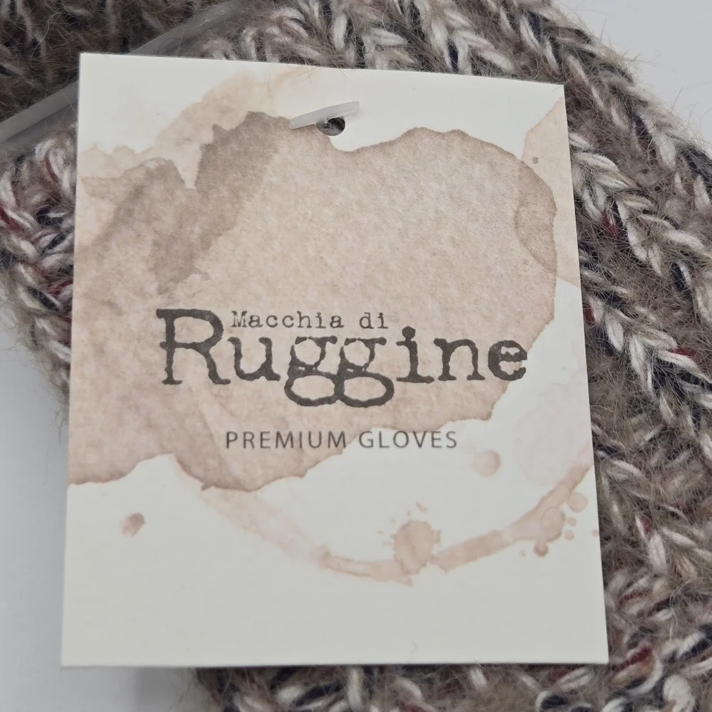 Ruggine Womens Premium Wool Brown Fingerless Gloves One Size